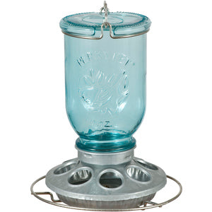 Glass Mason Jar Bird Feeder