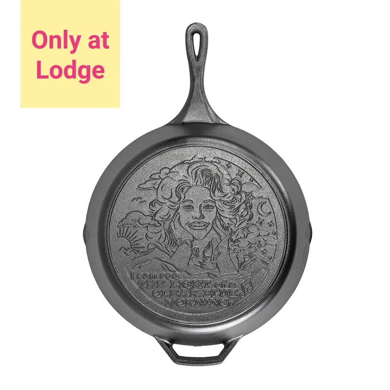 LODGE 13.25IN SKILLET WITH DOLLY LOGO