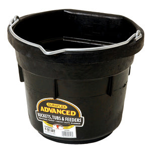 8qt Flat-Back Rubber Bucket