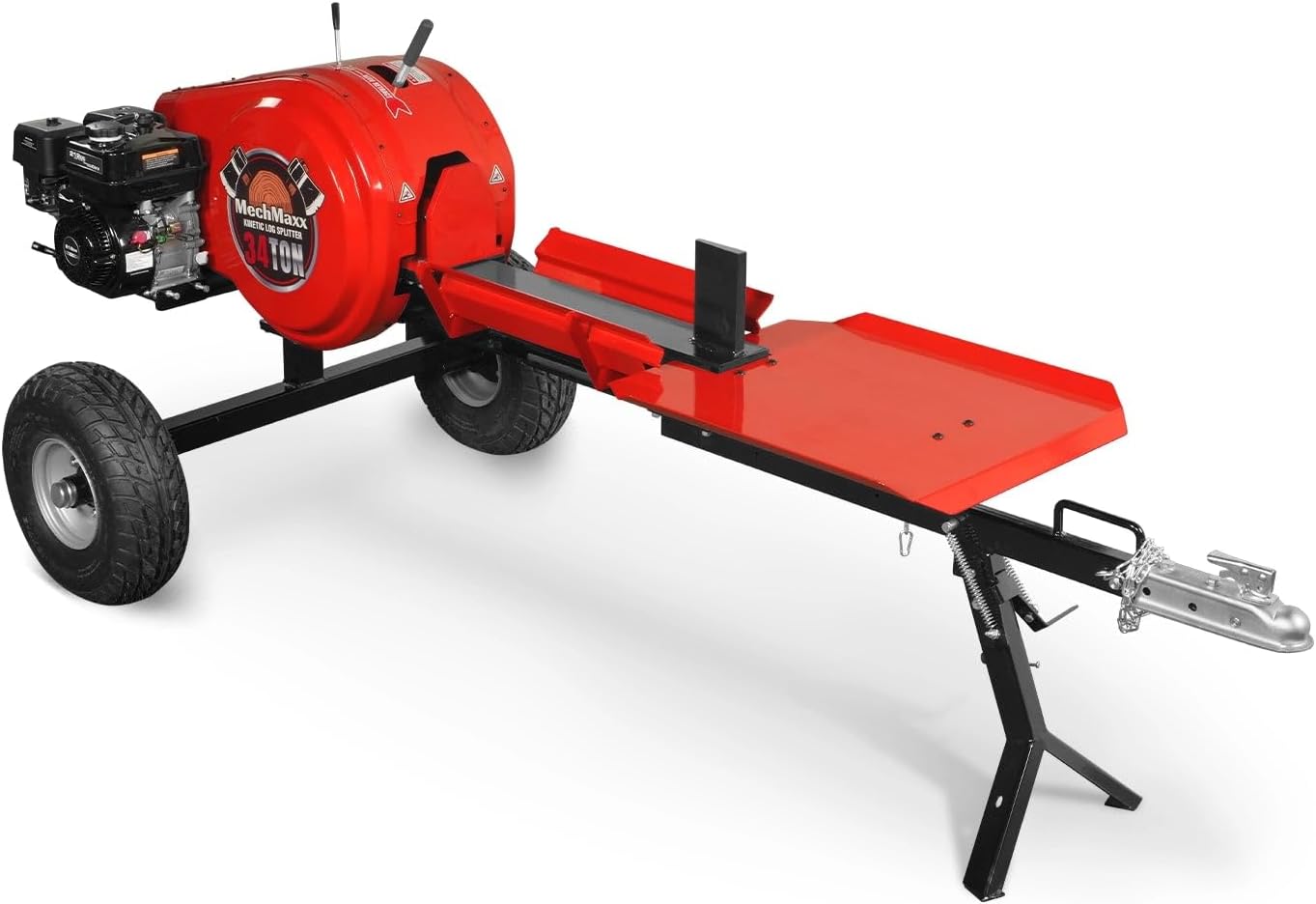 34 Ton Kinetic Fast Log Splitter, 7 HP Ducar Gasoline Engine, 28" Log Diameter Capacity, 3-Sec Cycle Time, KT34