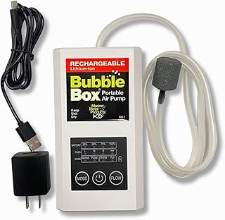 Marine Metal RB-1 Rechargeable Bubble Box Live Bait Aerator, Water Resistant Air Pump, Portable