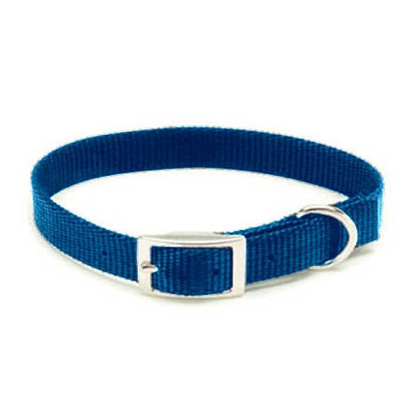 Blue Nylon Dog Collar