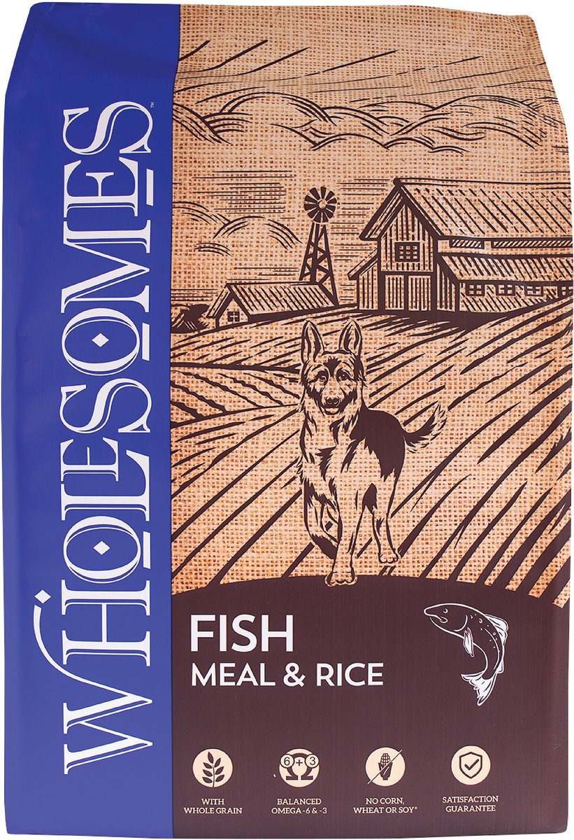 WHOLESOMES FISH & RICE DOG FOOD 40 lbs