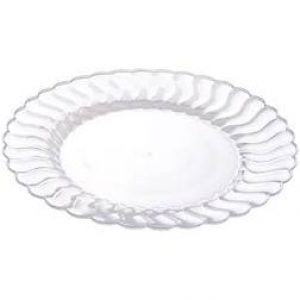 18pk 6" Clear Flairware Dessert Plates