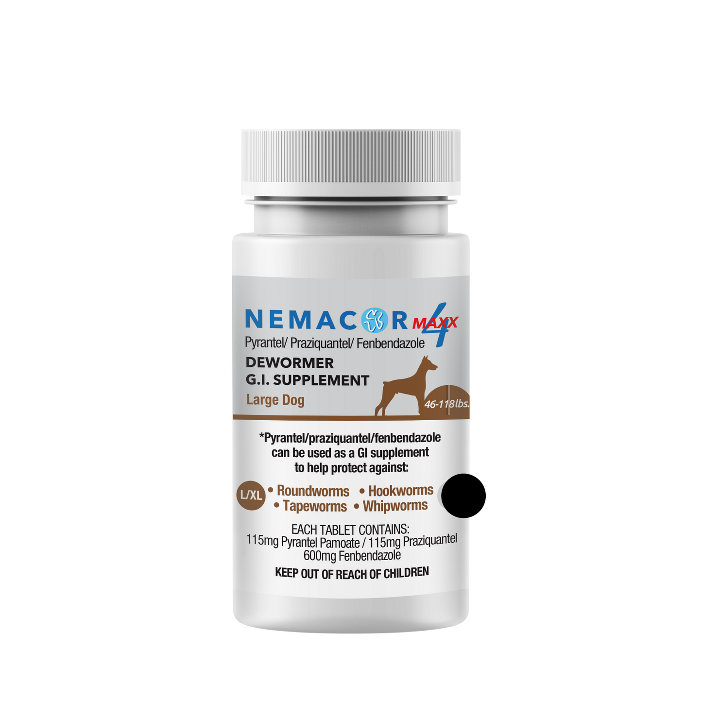 1 tablet of Nemacor Maxx 4 46-120lb
