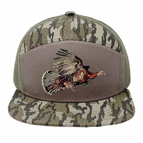 BACKWOODS ORIGINAL BOTTOMLAND 7 PANEL TRUCKER W/ EMBROIDERED TURKEY HAT