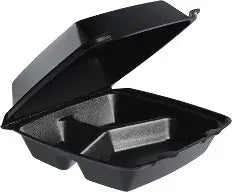 150/3 COMPARTMENT BLACK TRAYS
