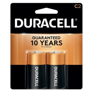 2 PK DURACELL C BATTERIES
