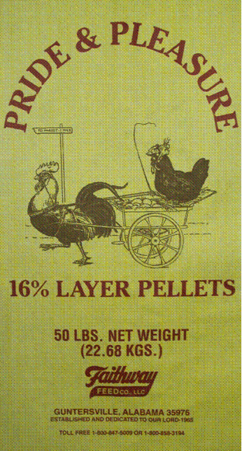 16 % FAITHWAY LAYING PELLET 50 lbs