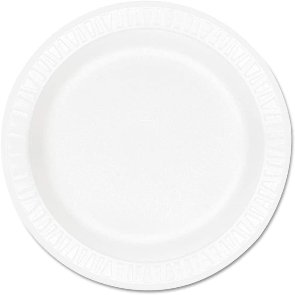 125/9 in. PLAIN STYROFOAM PLATES (4/CS)