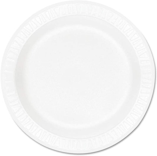 125/9 in. PLAIN STYROFOAM PLATES (4/CS)