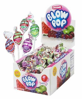 bx. 100/ASSORTED BLOW POPS