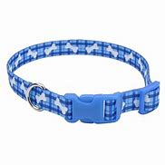 PLAID BONE DOG COLLAR 10''-14''