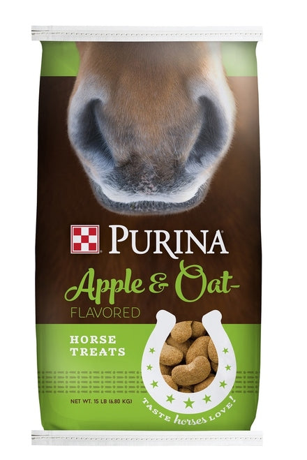 PURINA APPLE N OAT HORSE TREAT 15 lbs