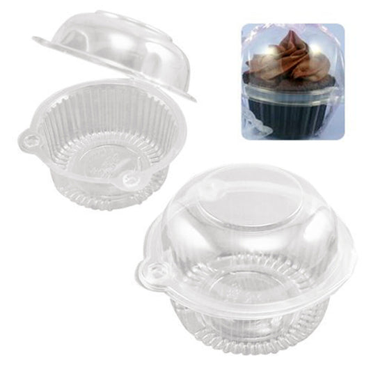 ea. HINGED CLEAR CUPCAKE CONTAINER 1 COUNT