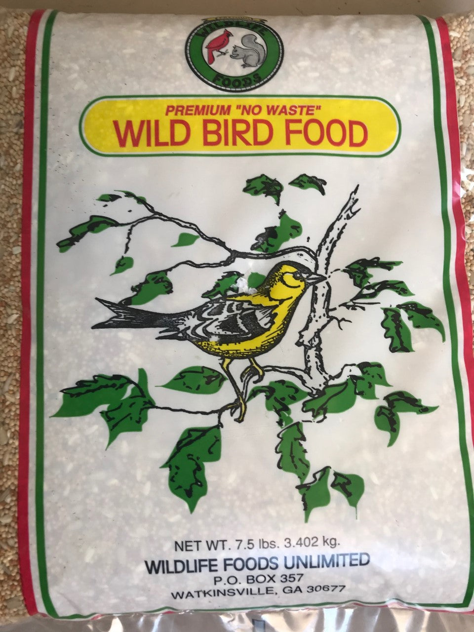 NO WASTE BIRD SEED 7.5 lbs