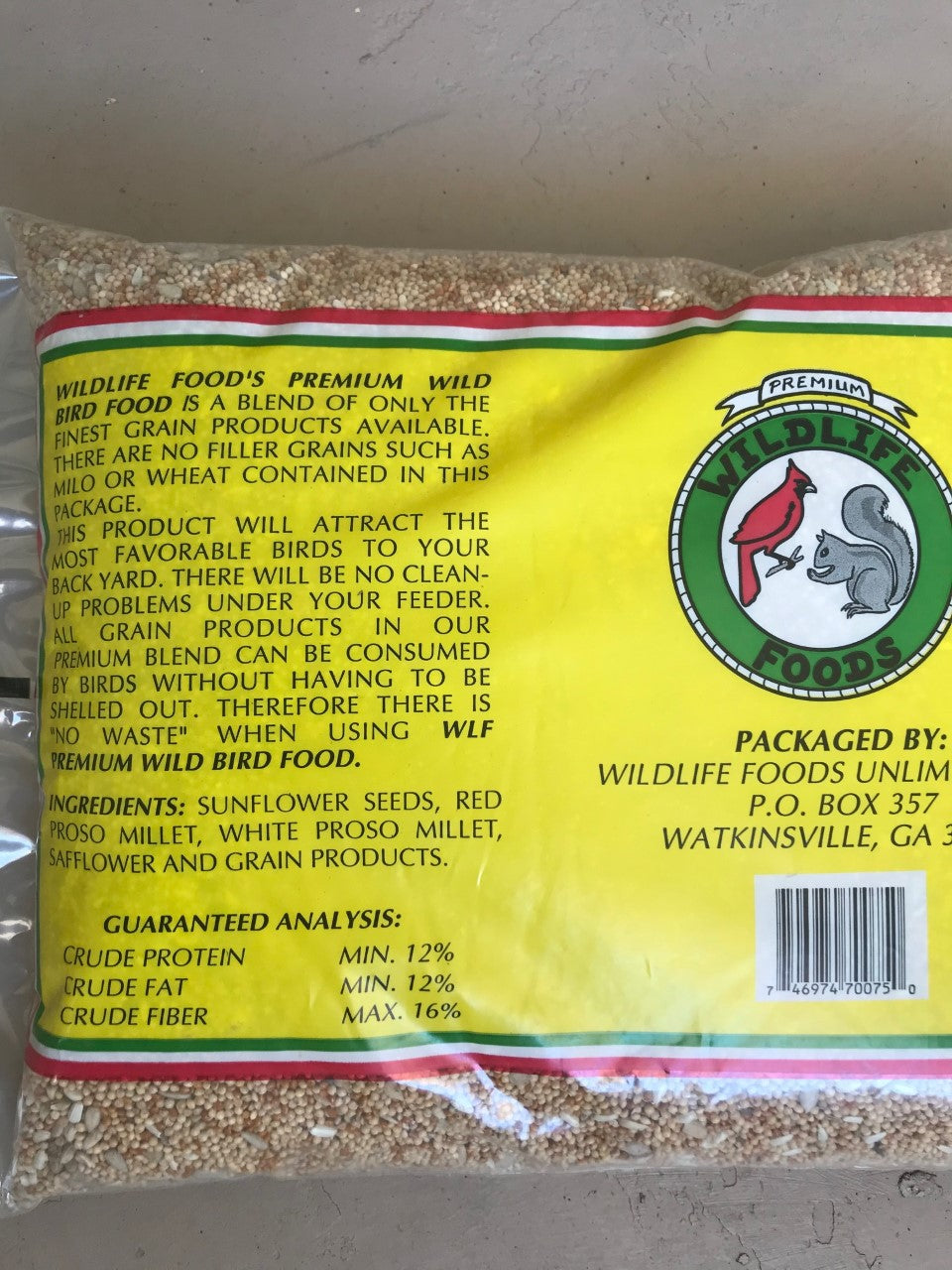 NO WASTE BIRD SEED 7.5 lbs