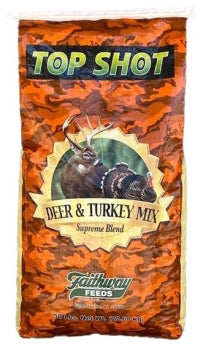 Top Shot Deer & Turkey Food Plot Mix 50lb- 6 Way (Orange bag)