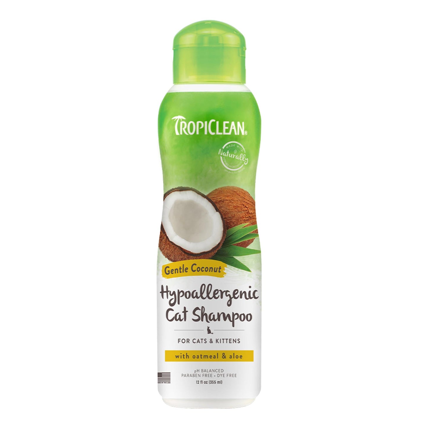 Tropiclean Gentle Coconut Hypoallergenic Cat & Kitten Shampoo 12oz