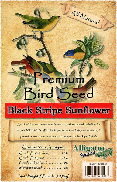 5LB BLACK/GREY STRIPE SUNFLOWER