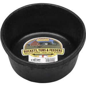2 QUART RUBBER FEED PAN