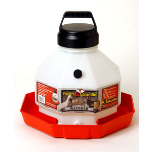 PLASTIC POULTRY AUTOMATIC WATERER 3 GALLON