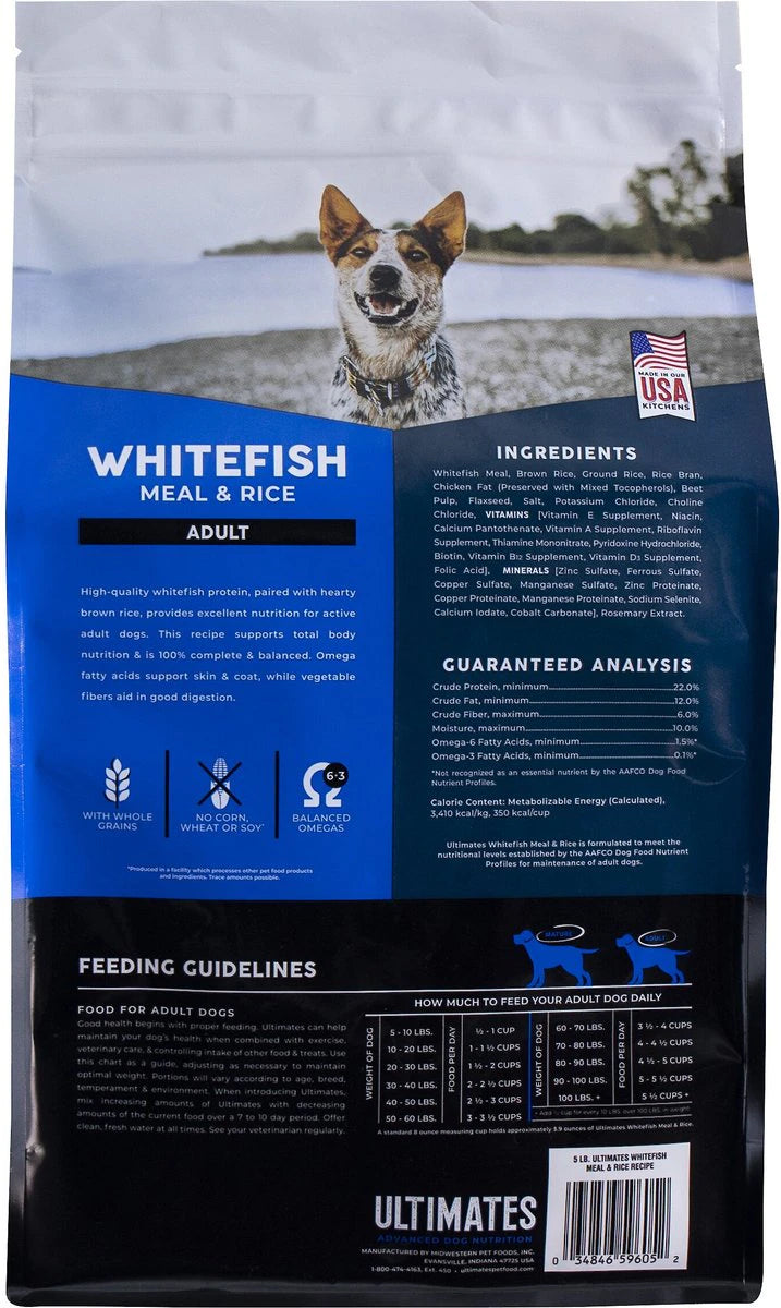 5lb Ultimates Whitefish Meal & Rice Dry Dog Food
