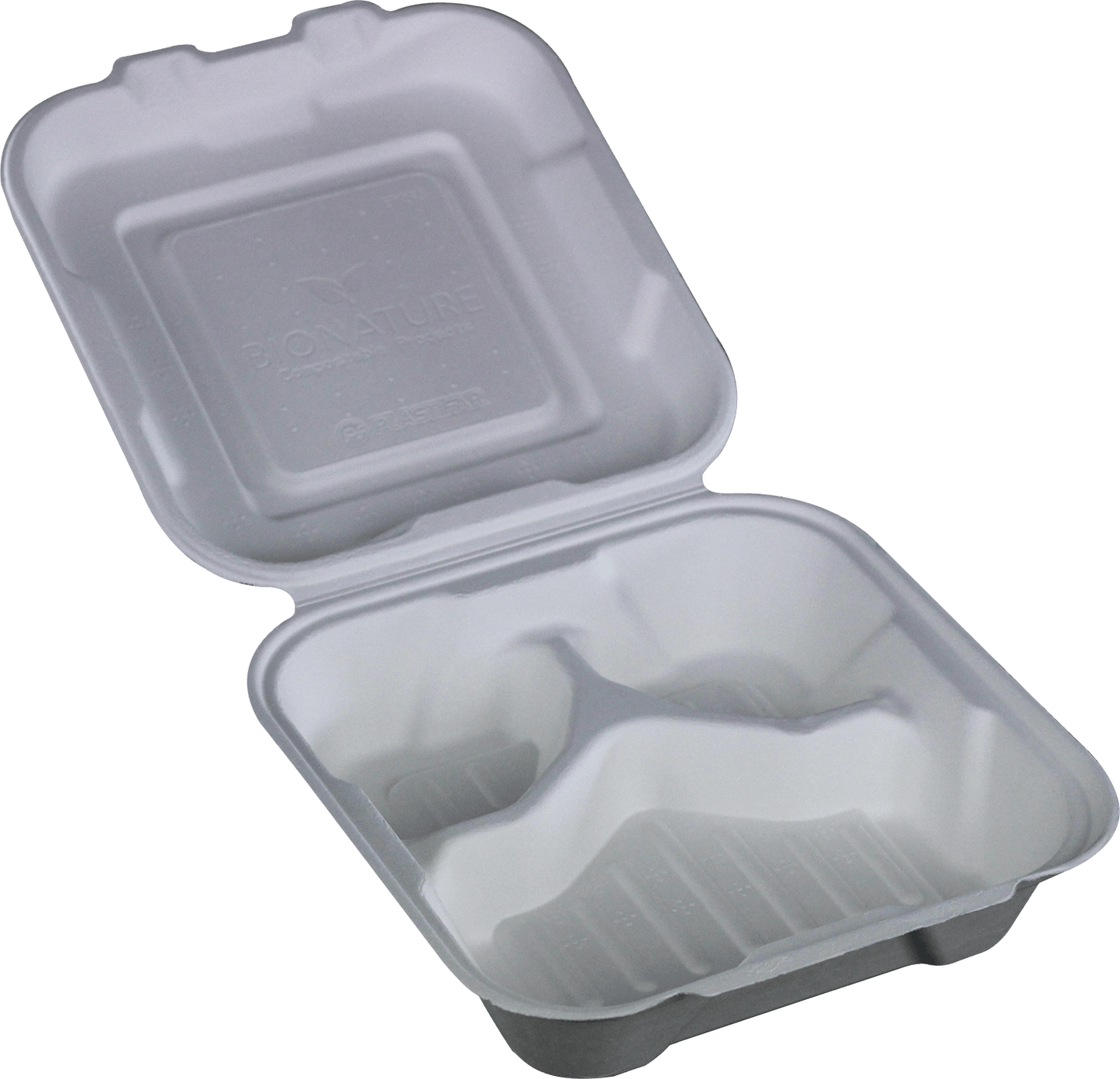 100 Lidded Vented Compartment Trays 8x8