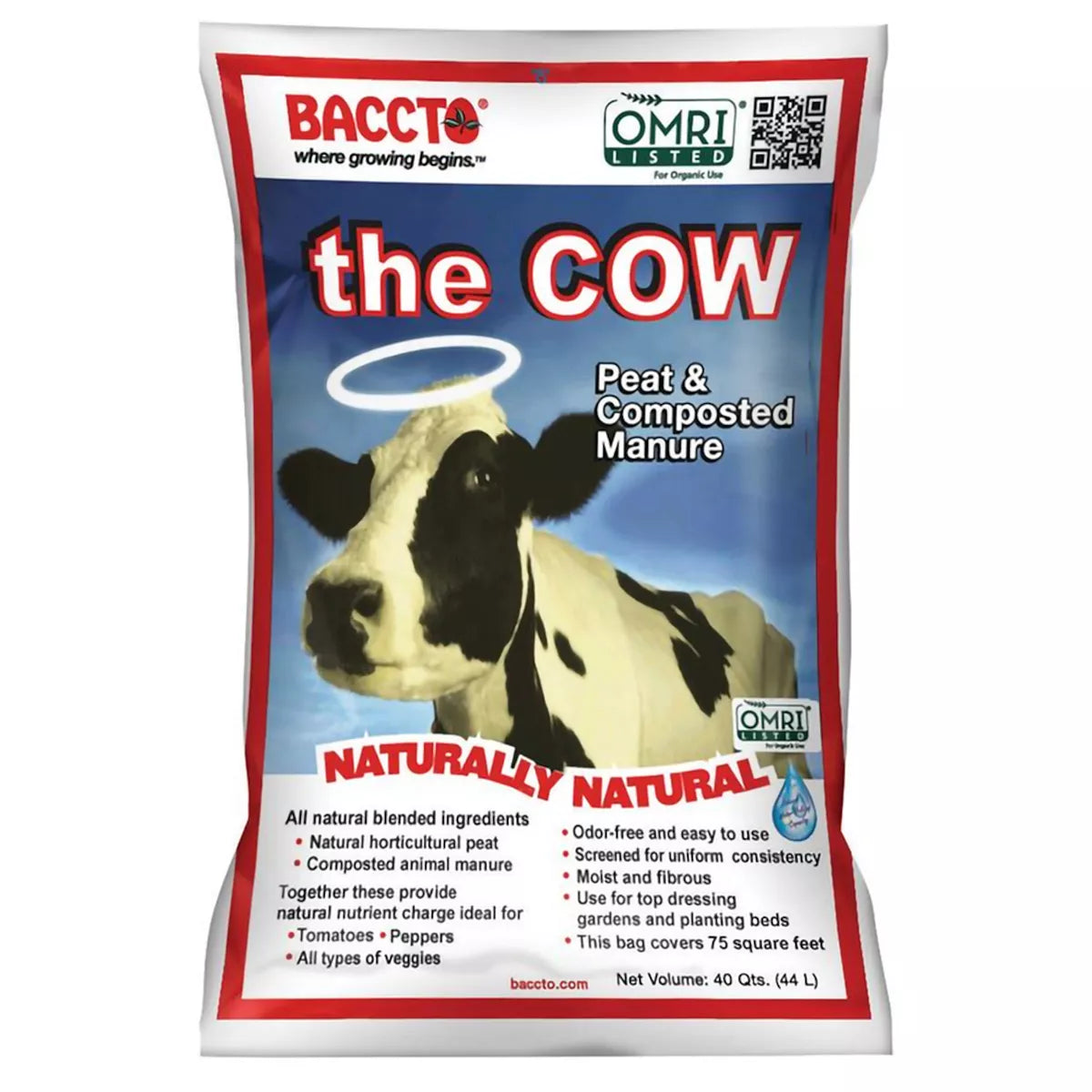 40qt Baccto "the COW" Peat & Composted Manure