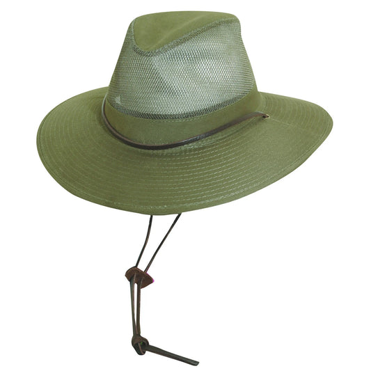 JAFARI MESH OLIVE BUCKET HAT