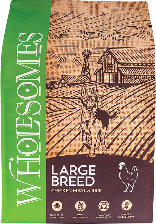 WHOLESOME LARGE BREED CHICKEN & RICE 40 lbs