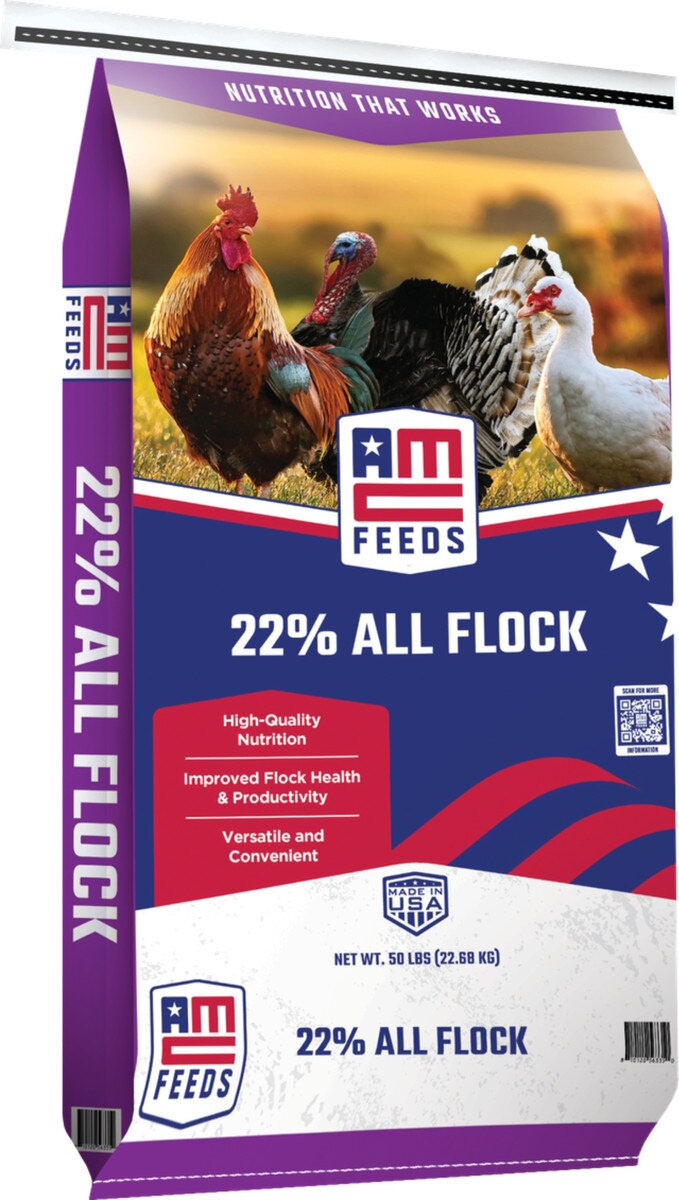 AMC 22% ALL FLOCK PELLET 50LB