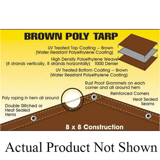 Tarp 12'x16x Brown Poly