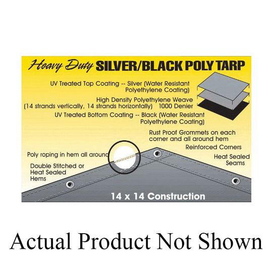Tarp 10'x12' Black & Silver Poly