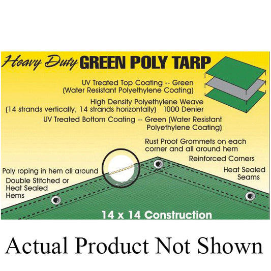Tarp 8'x10' HD Green Poly