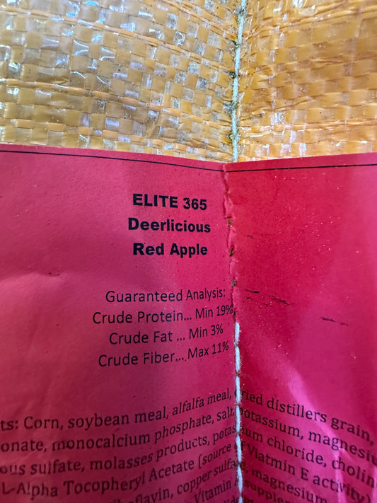 50 LB ELITE 365 RED APPLE DEER FEED