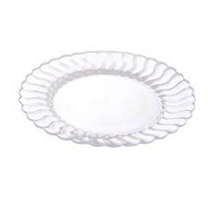 18pk 10.25" Clear Flairware Dinner Plates