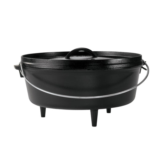 LODGE 12IN CAMP CAST IRON DUTCH OVEN 6QT