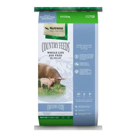 50LB COUNTRY FEEDS WHOLE LIFE PIG 16% PELLET