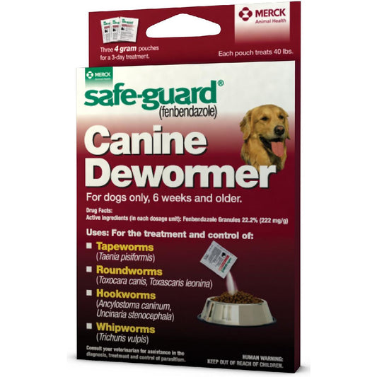 3pk Safe-Guard Canine Dewormer 40lbs