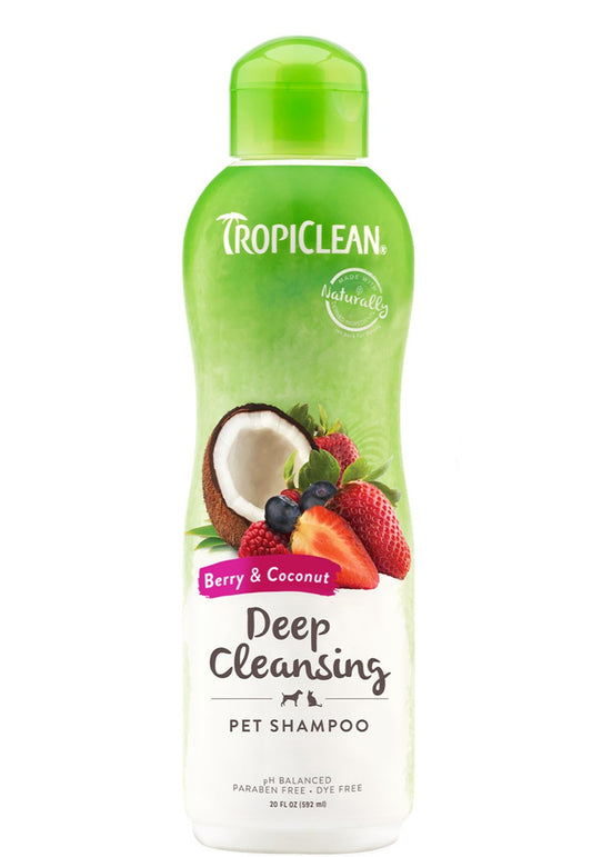 20oz Tropiclean Berry & Coconut Deep Cleansing Pet Shampoo