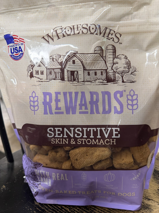 WHOLESOME SENSITIVE SKIN LAMB BISCUIT 3LB