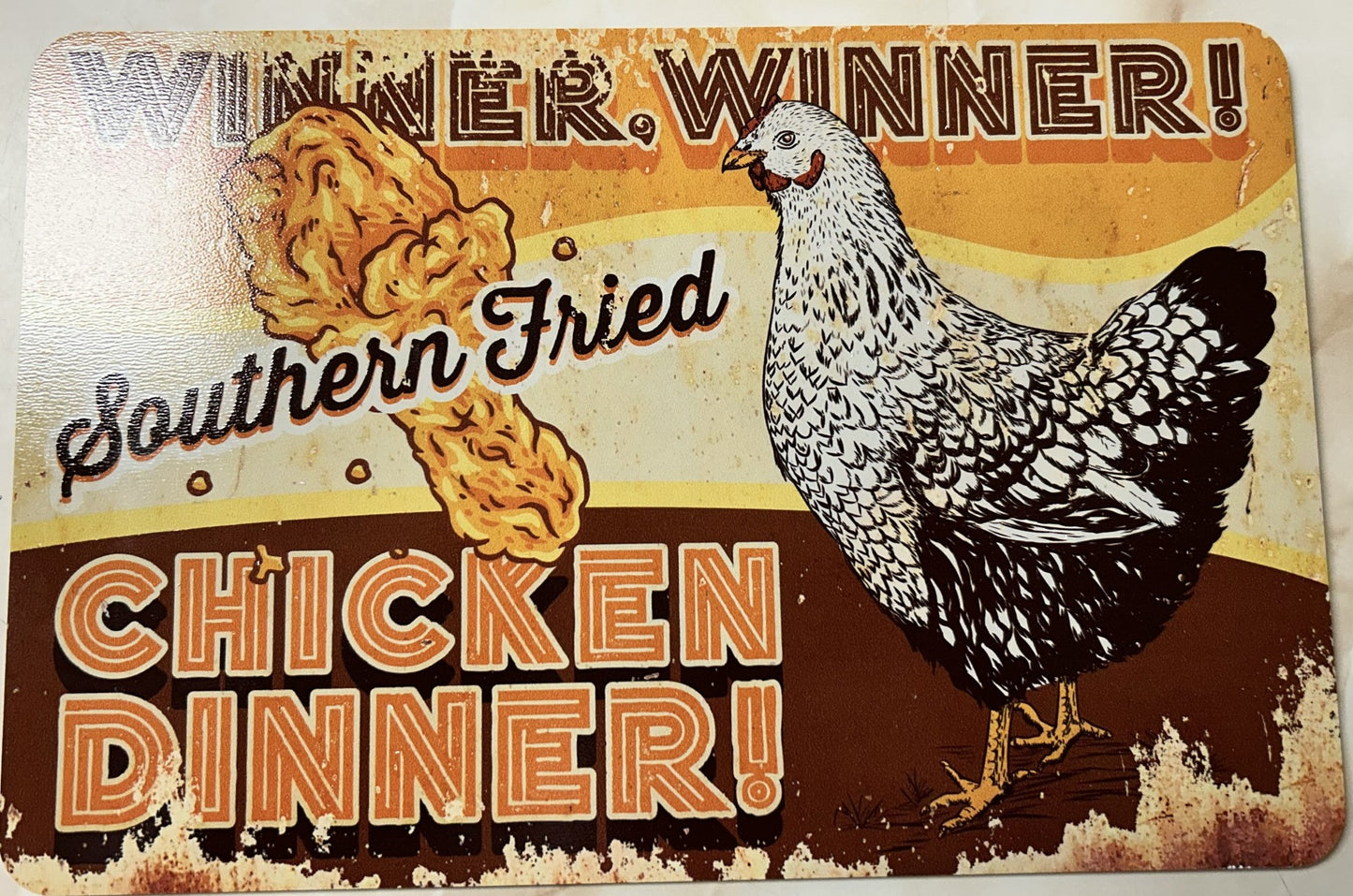 Chicken Dinner Sign 12x8