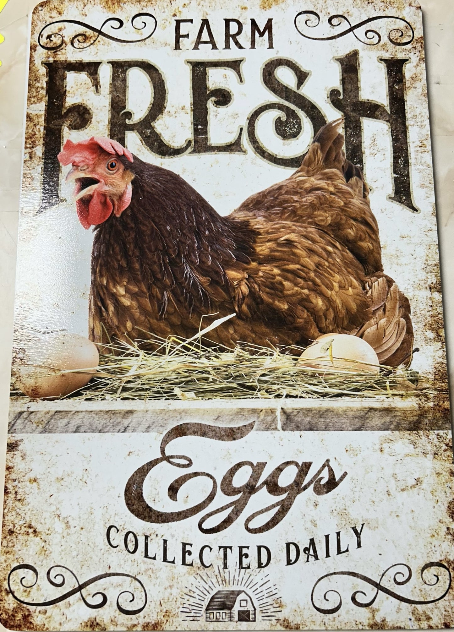 Farm Fresh Eggs Sign 12x18