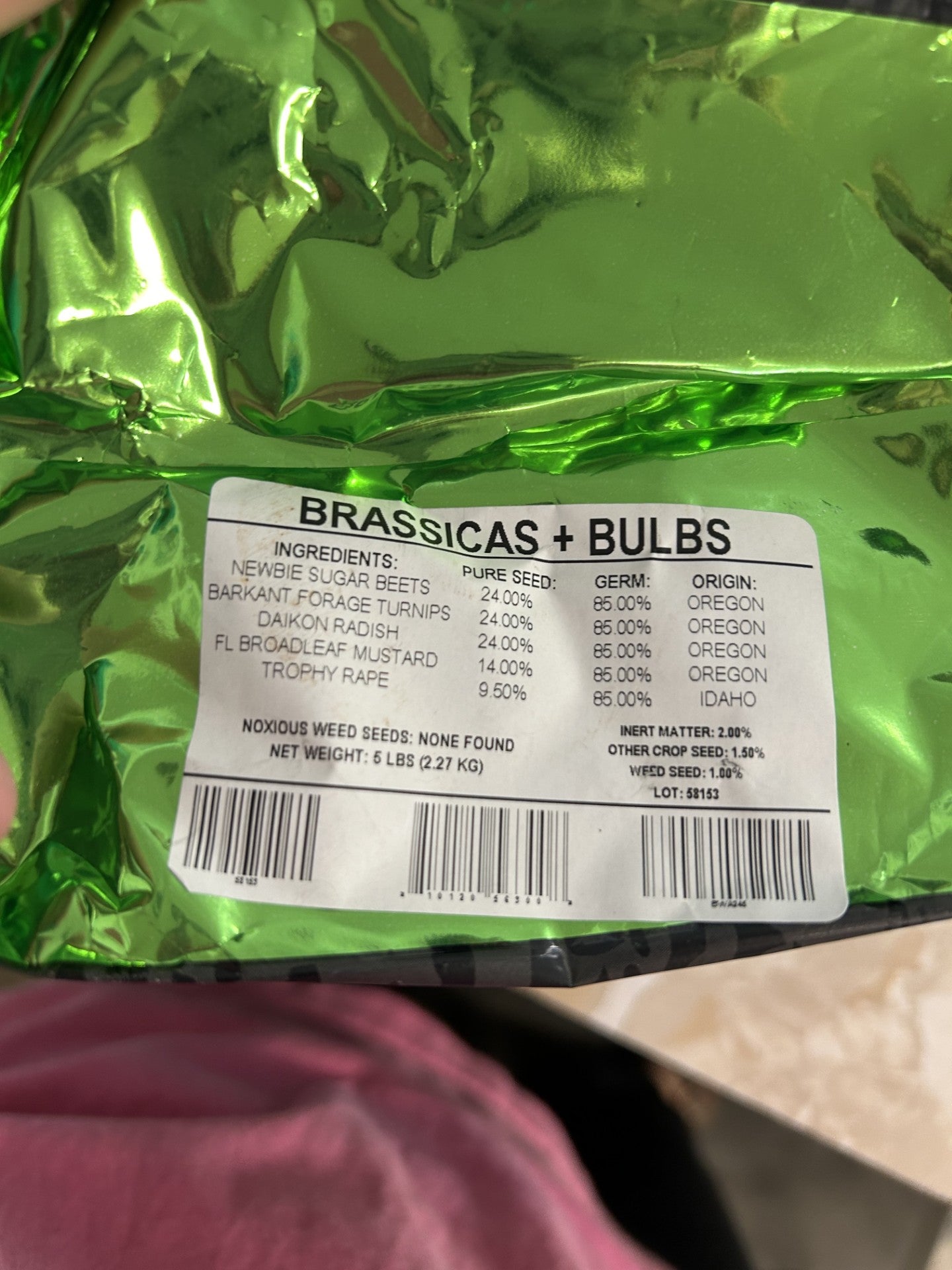 BACKWOODS BRASSICAS AND BULBS 5LB