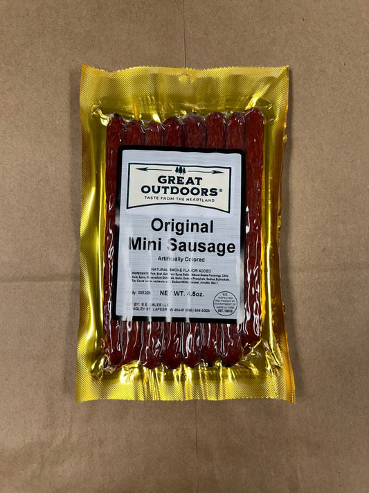 GREAT OUTDOORS ORIGINAL MINI BEEF SAUSAGE 4.5OZ
