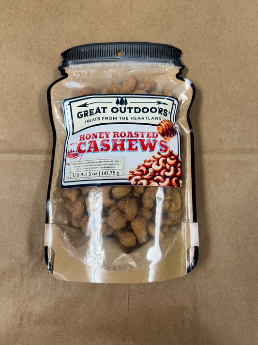 GREAT OUTDOORS HONEY ROASTED CASHEWS 5OZ