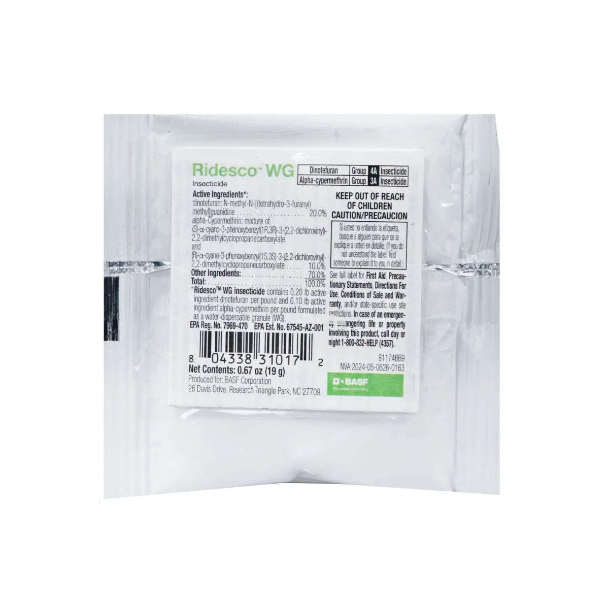 Ridesco WG Insecticide - 19g Packet