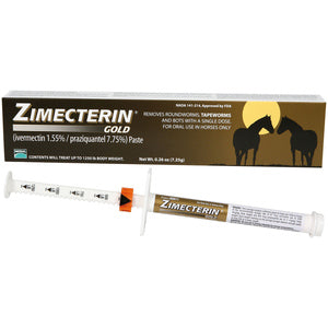 ZIMECTERIN GOLD DEWORMER PASTE FOR HORSES 0.26-OZ