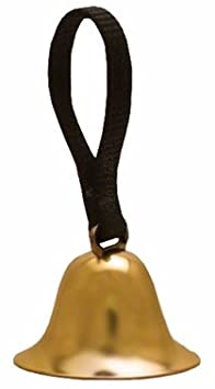 Sportsman Brass Dog Collar Bell with Nylon Loop